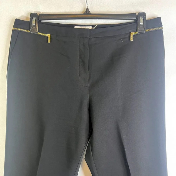 Calvin Klein Black Straight Leg Trouser with Zipper Detail Plus Size 14 - Picture 3 of 10